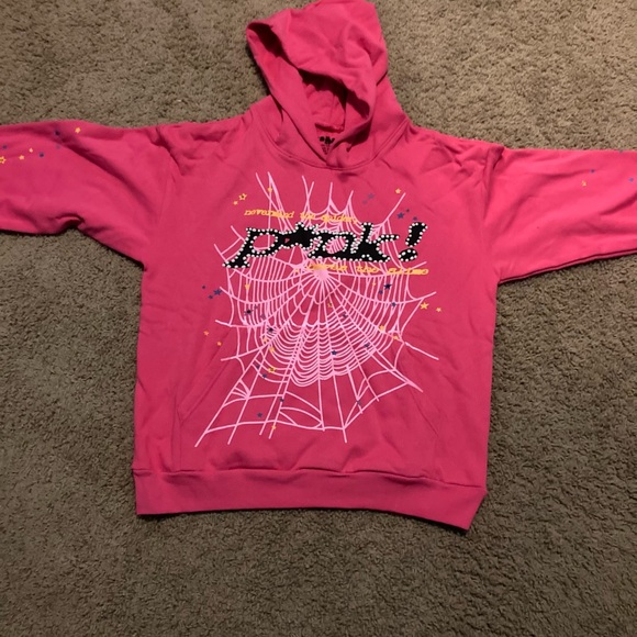 Spider hoodie pink